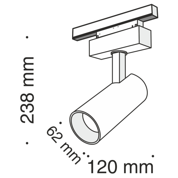 картинка Трековый светильник светодиодный Track lamps TR019-2-15W4K-B от магазина BTSvet