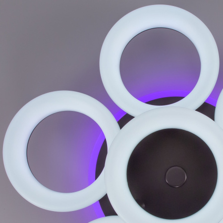 картинка Потолочная люстра светодиодная с управлением смарфоном и пультом регулировка яркости и цветовой температуры Паркер Смарт CL225A165E RGB от магазина BTSvet