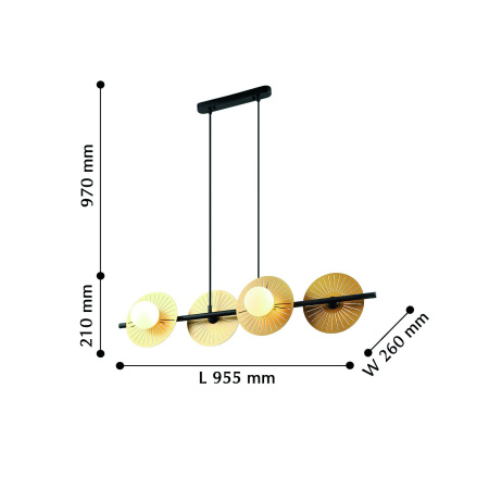картинка Подвесной светильник Sonnenblume 2356-4P от магазина BTSvet