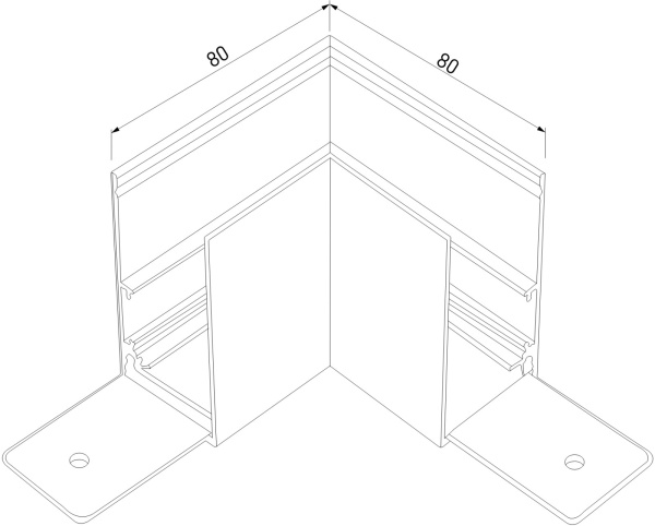 картинка Коннектор угловой для накладного шинопровода Elektrostandard Slim Magnetic 85090/11 от магазина BTSvet