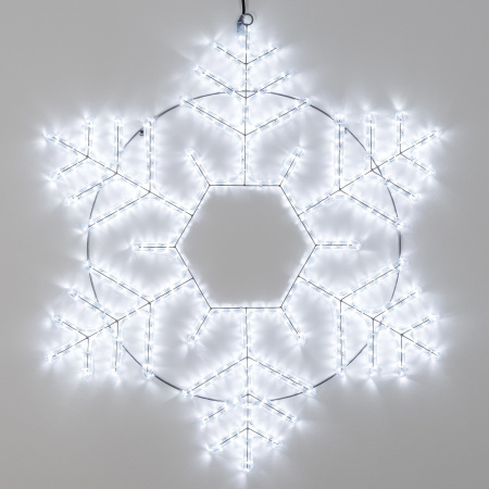 картинка Световая фигура светодиодная ARD-SNOWFLAKE-M10-1000x900-504LED White (230V, 31W) (Ardecoled, IP65) 034258 от магазина BTSvet