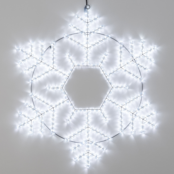 картинка Световая фигура светодиодная ARD-SNOWFLAKE-M10-1000x900-504LED White (230V, 31W) (Ardecoled, IP65) 034258 от магазина BTSvet