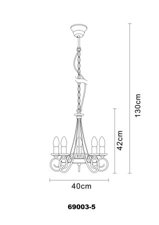картинка Подвесная люстра Truncatus 69003-5 от магазина BTSvet