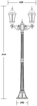картинка Наземный фонарь ASTORIA 1 L 91308LA Bl от магазина BTSvet