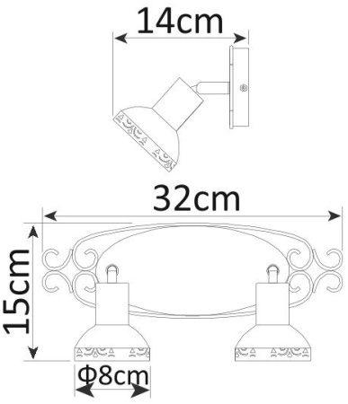 картинка Спот Focus A5219AP-2BR от магазина BTSvet