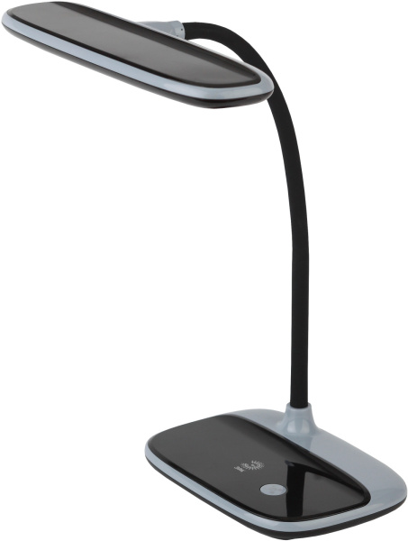 Офисная настольная лампа светодиодная с диммером и выключателем регулировкой цветовой температуры и яркости NLED-458-6W-BK