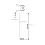 картинка Ландшафтный светильник наземный LGD-Path-Round90-H450B-7W Warm White (Arlight, IP54 Металл, 3 года) 020348 от магазина BTSvet