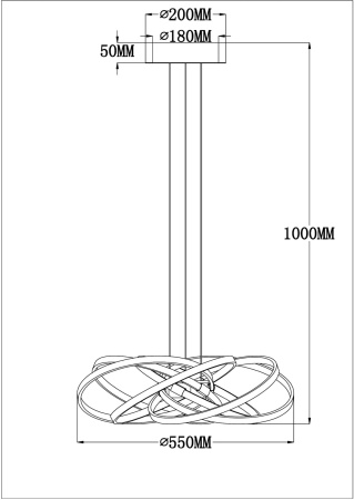 картинка Подвесная люстра светодиодная с пультом Arrow V2832-PL от магазина BTSvet