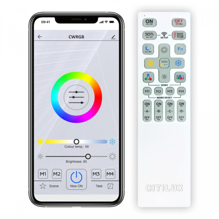 картинка Потолочная люстра светодиодная с пультом и управлением смартфоном регулировкой цветовой температуры и яркости RGB Ромби Смарт CL236A160E от магазина BTSvet
