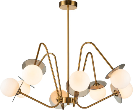 Люстра потолочная на штанге Jazz V000166 (11020/8R Brass)