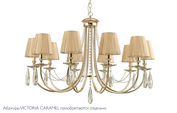 картинка Подвесная люстра VICTORIA SP10 GOLD/AMBER от магазина BTSvet