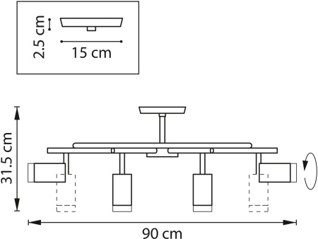 картинка Люстра потолочная на штанге Rullo LR7183180 (571718+214431-8+202430-8) от магазина BTSvet