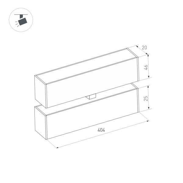 картинка Трековый светильник светодиодный MAG-FLAT-FOLD-25-S400-12W Day4000 (BK, 100 deg, 24V) (Arlight, IP20 Металл, 3 года) 034237 от магазина BTSvet