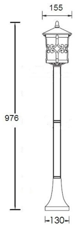картинка Наземный фонарь FRANKFURT 15856 Gb от магазина BTSvet