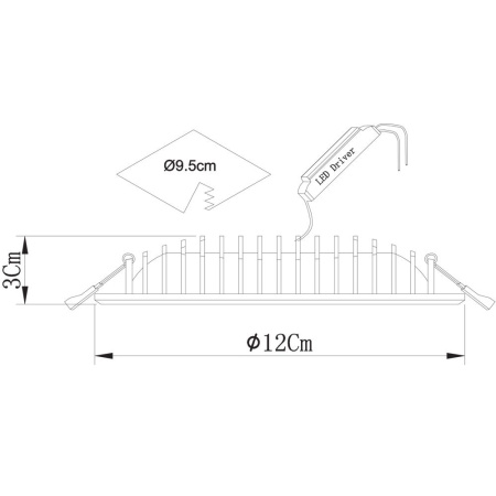 картинка Встраиваемый светодиодный светильник A7203PL-2WH от магазина BTSvet