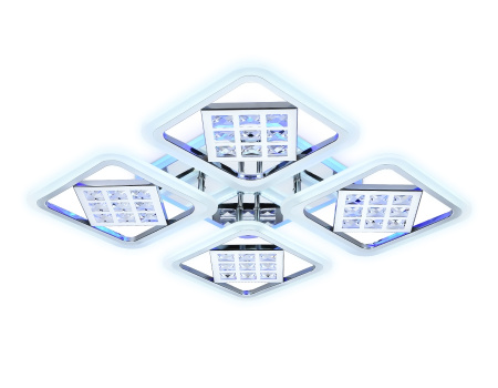 картинка Потолочная люстра светодиодная с пультом регулировкой яркости и цветовой температуры ночным режимом Acrylica Ice FA288 от магазина BTSvet