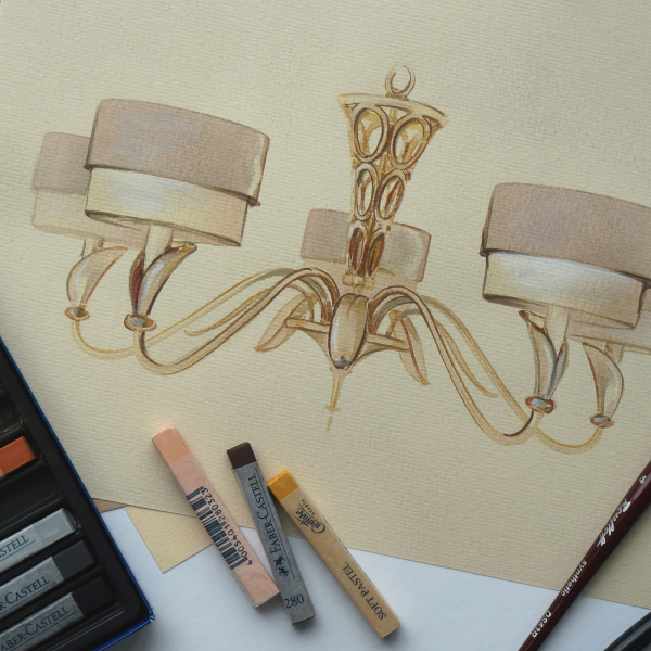 картинка Подвесная люстра Lillian H311-05-G от магазина BTSvet