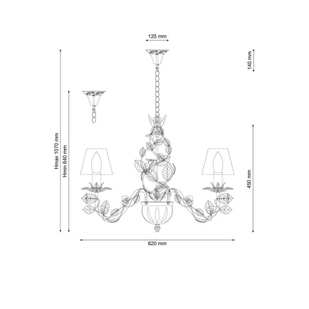 картинка Подвесная люстра Fiori di rose 108.6 от магазина BTSvet