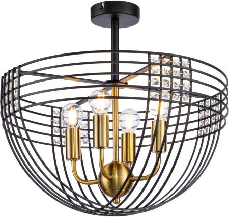 Люстра потолочная на штанге Fresco V000104 (10001/4C Black)