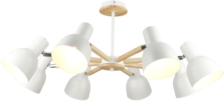 Потолочная люстра на штанге Imex MD.4748-8-S WH+CH