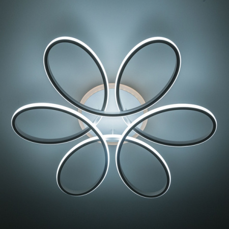 картинка Потолочная люстра светодиодная с управлением смарфоном и пультом регулировка яркости и цветовой температуры Сезар Смарт CL233A170E RGB от магазина BTSvet