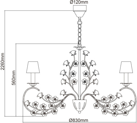 картинка Подвесная люстра Сицилия 282012008 от магазина BTSvet