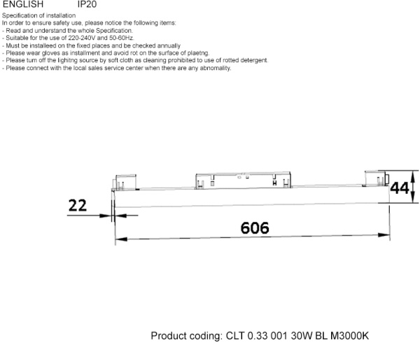 картинка Трековый светильник магнитный Crystal Lux SPACE CLT 0.33 001 30W BL M3000K от магазина BTSvet