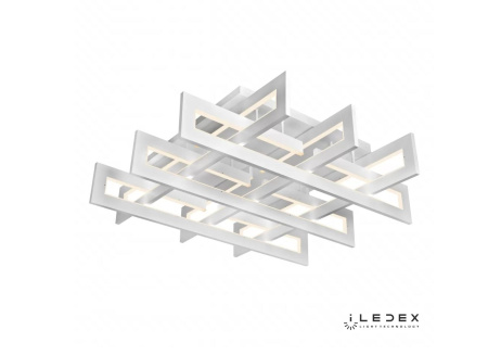 картинка Потолочная люстра светодиодная диммируемая с пультом Stalker 9082-800*800-X 192W WH от магазина BTSvet