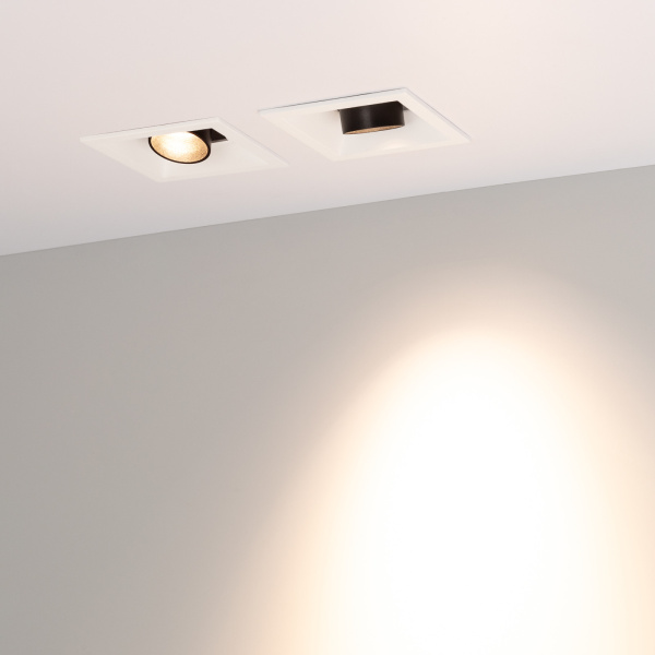 картинка Светильник встраиваемый LED MS-ORIENT-BUILT-TURN-TC-S67x67-3W Warm3000 (WH-BK, 30 deg, 230V) (Arlight, IP20 Металл, 5 лет) 031927 от магазина BTSvet