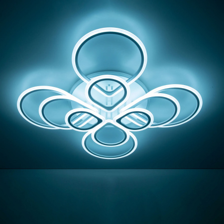 картинка Потолочная люстра светодиодная с управлением голосом и смартфоном с пультом регулировкой цветовой температуры и яркости Транай CL235A200E RGB от магазина BTSvet