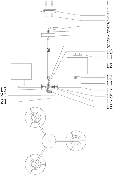 картинка Потолочная люстра Flora V1230-3P от магазина BTSvet