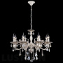 картинка Подвесная люстра 3281/8 белый с золотом/тонированный хрусталь Strotskis от магазина BTSvet