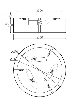 картинка Потолочная люстра Ripple MOD096CL-03CH от магазина BTSvet