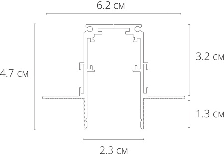 картинка Магнитный встраиваемый шинопровод Linea-Accessories A472206 от магазина BTSvet