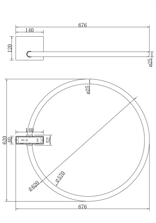 картинка Потолочная люстра светодиодная Anillo MOD315CL-L25CH3K от магазина BTSvet