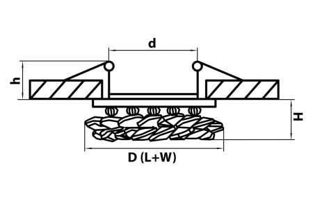 картинка Встраиваемый светильник ONORA l 030302 от магазина BTSvet