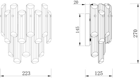 картинка Бра хрустальное Flare DIA200WL-02G от магазина BTSvet