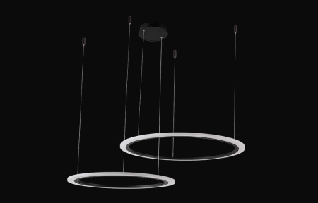 картинка Подвесной светильник MANZANA SP53W LED D600+800 BLACK от магазина BTSvet