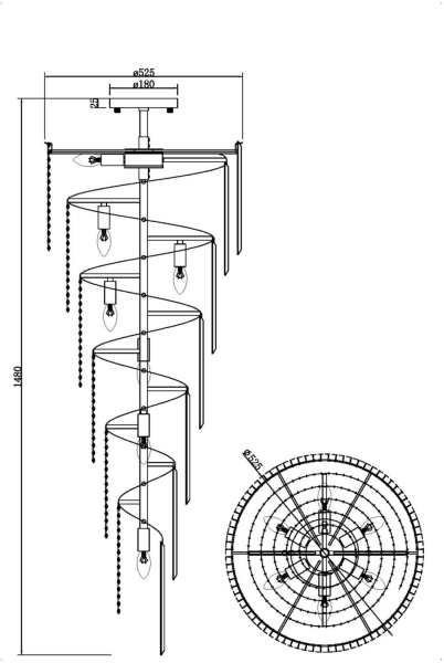 картинка Потолочная/подвесная люстра хрустальная Louis  RC005PL-12CH от магазина BTSvet