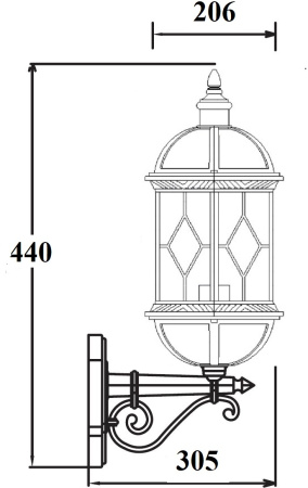 картинка Настенный фонарь уличный SORENTO 92601/02 Bl от магазина BTSvet