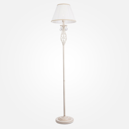 Торшер Amelia 10073/1 белый с золотом/прозрачный хрусталь Strotskis