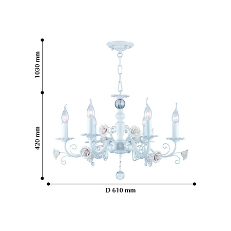 картинка Подвесная люстра Rosetta 2134-8P от магазина BTSvet