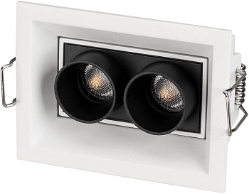 Светильник встраиваемый LED MS-ORIENT-BUILT-TURN-TC-S67x90-5W Warm3000 (WH-BK, 30 deg, 230V) (Arlight, IP20 Металл, 5 лет) 031928