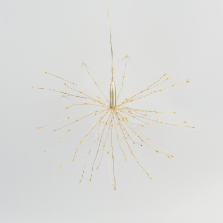 картинка Фигура светодиодная Фейерверк на батарейках 3AA 30х30см. Подвесная. 120 светодиодов. Теплый белый свет. Пульт ДУ в-к. ULD-H3030-150/DTA/3AA/RC WARM WHITE IP20 FIREWORKS от магазина BTSvet