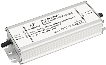 Блок питания ARPV-UH24150-PFC-55C (24V, 6.3A, 150W) (Arlight, IP67 Металл, 5 лет) 025045