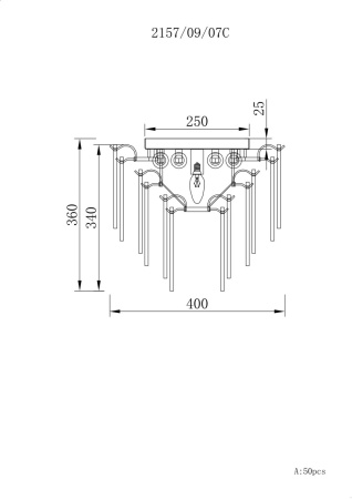 картинка Подвесная люстра Glowice 2157/09/07C от магазина BTSvet