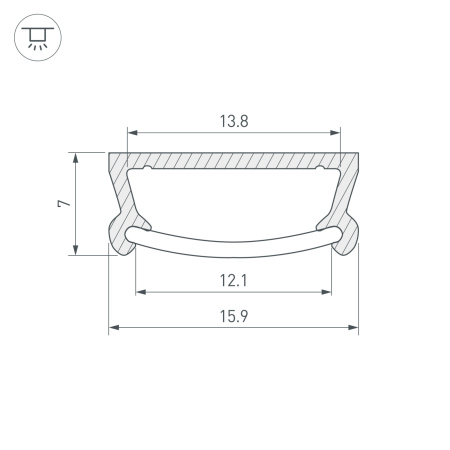 картинка Профиль TM-2000 (CT) (Arlight, Алюминий) 016939 от магазина BTSvet