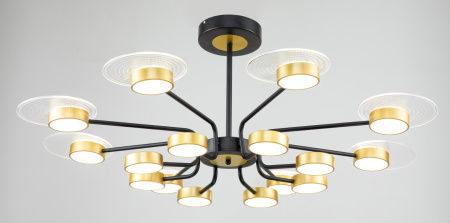 картинка Люстра потолочная светодиодная на штанге Halo 10211/SG LED*212W Gold/Black от магазина BTSvet