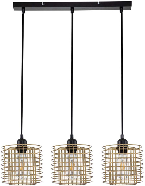 картинка Подвесной светильник Grid 10190/3S E27*40W Gold от магазина BTSvet