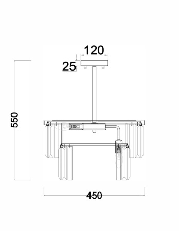 картинка Потолочная люстра хрустальная Viviane FR11001PL-08CH от магазина BTSvet